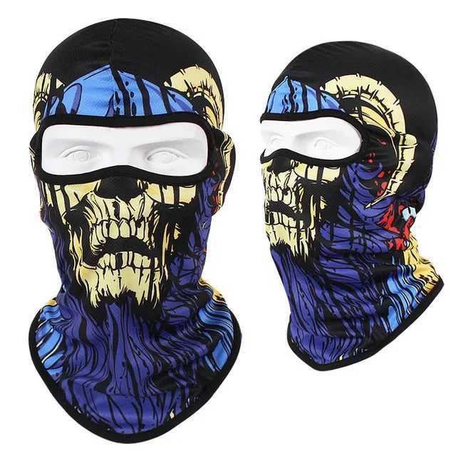 Skull Men Balaclava Ski Mask Cycling Caps Snowboard Face Cover Motorcycle Bicycle Helmet Hood Bandana Scarf Breathable WindproofW250512
