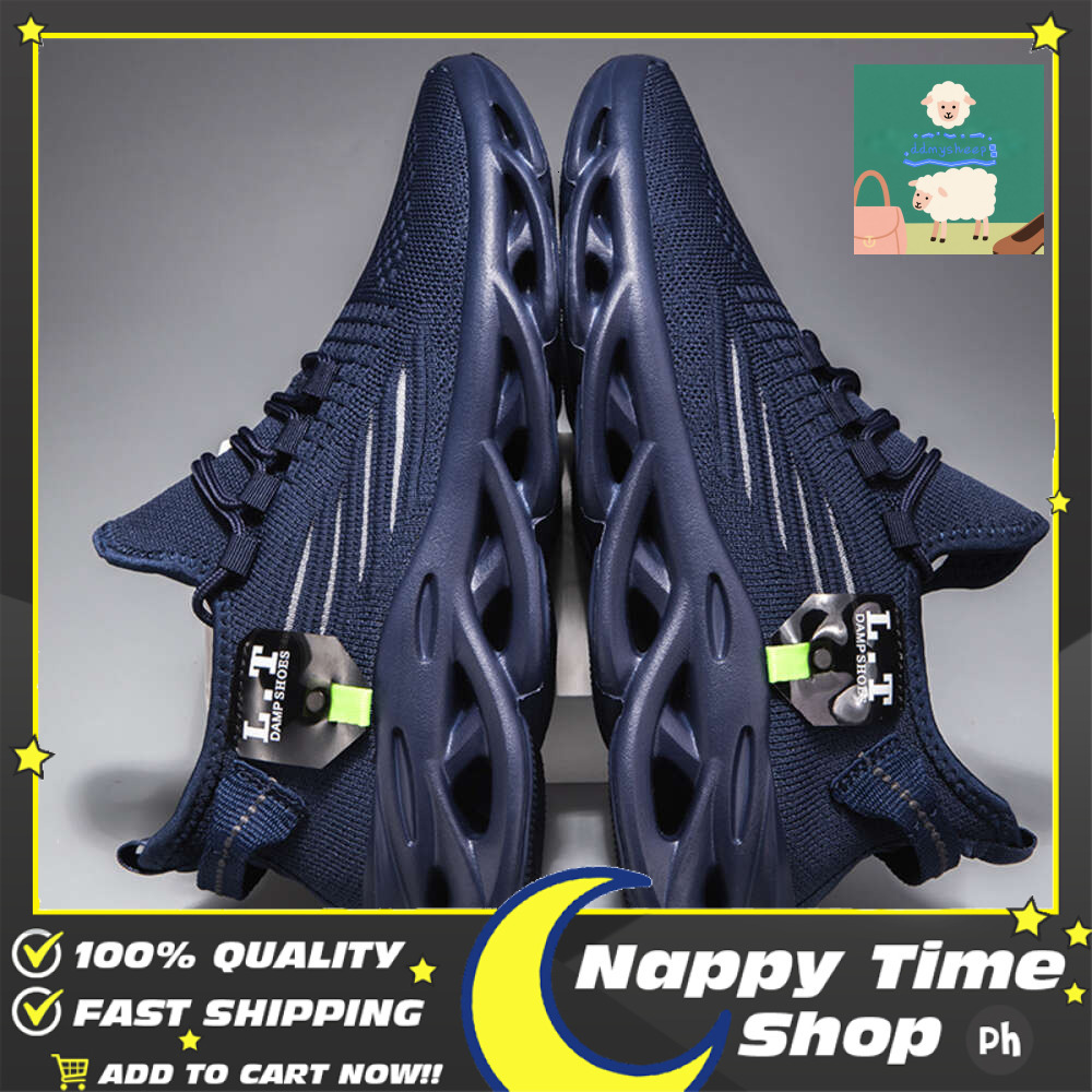 Ddmytiger White Running Black Jogging Casual Sneakers Outdoor Breathable Mesh Men Light Shock Absorption Sports Shoes Blue Outdoor Shoes