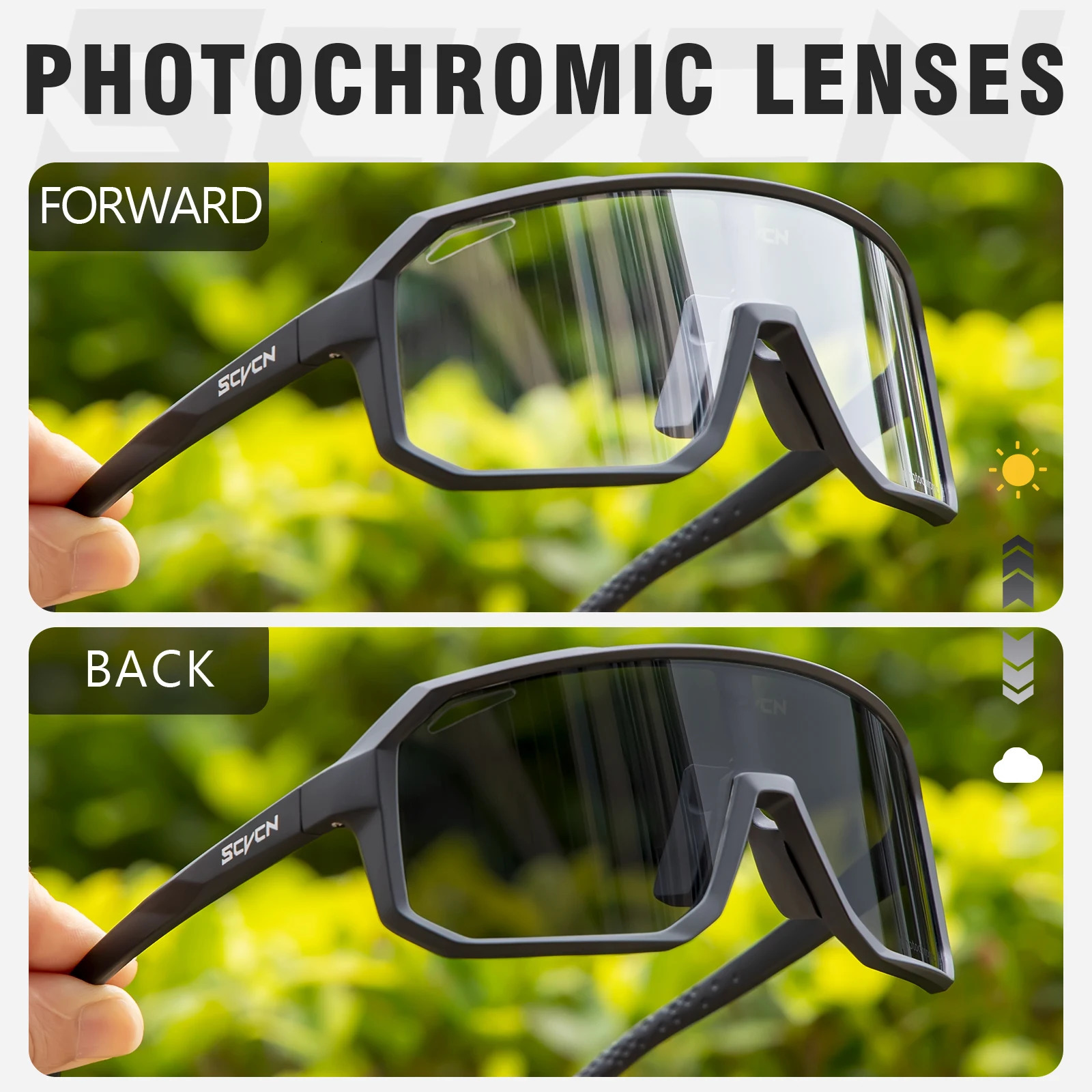 SCVCN Cycling Glasses Bike Sunglasses Men UV400 Eyewear Outdoor Sports MTB Goggles Bicycle Women Riding Hiking 250512