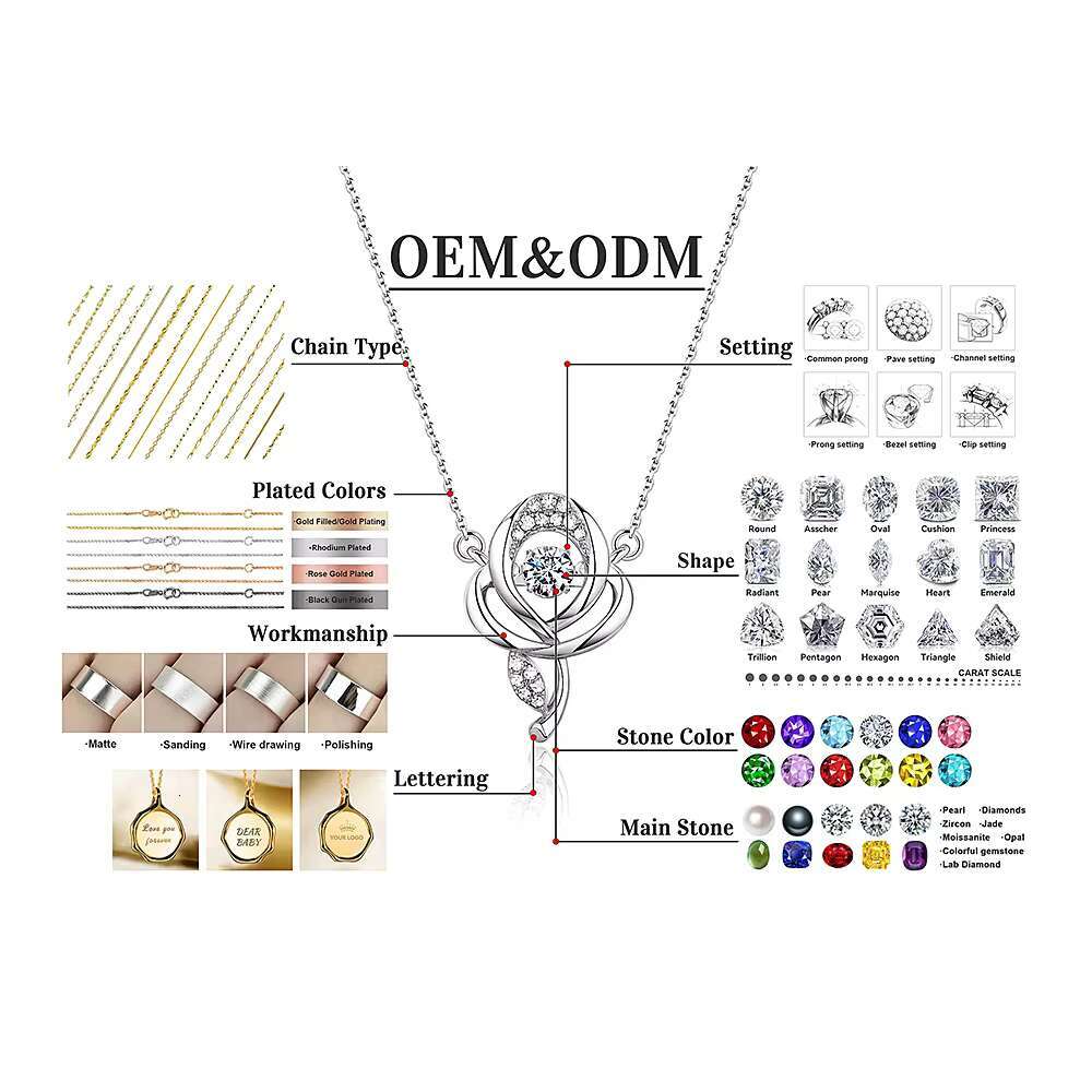 Women's S pure sier gold-plated necklace with light irregular circular pendant and fine chain accessories