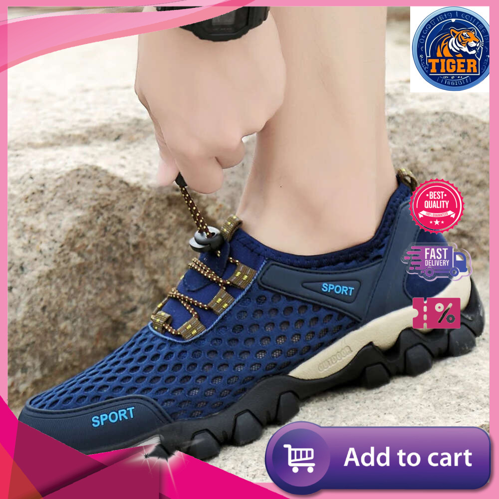 Ddmytiger Walking Summer Casual Fashion Breathable Mesh Non Slip Hiking Shoes Tennis Sneaker For Men Climbing Trekking Outdoor Shoes