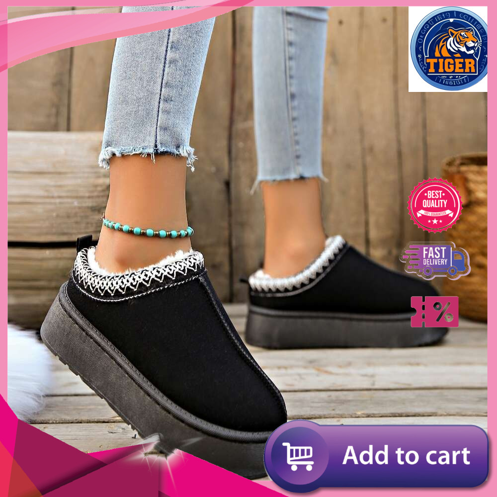 Ddmytiger Cotton Large Size Shoes For Women S Fashion Warmth And Comfort Snow Outdoor Shoes