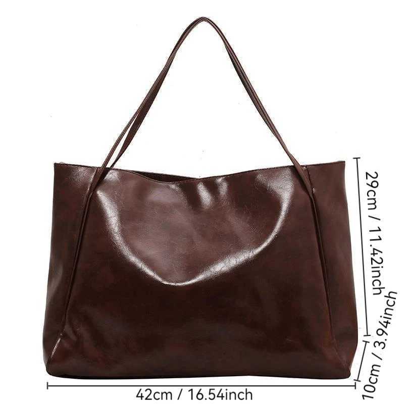 Wholesale New Fashion Tote Bag Solid PU Large Capacity Womens Shopping Travel Handbag Shoulder BagXJ250512