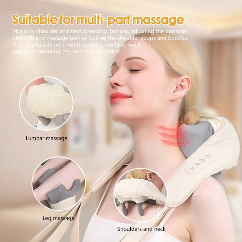 Electric Neck and Shoulder PainMassager for Spinal Pain Hot Compress Soothing Massage Neck Muscle Relaxation Massage ShawlW250512