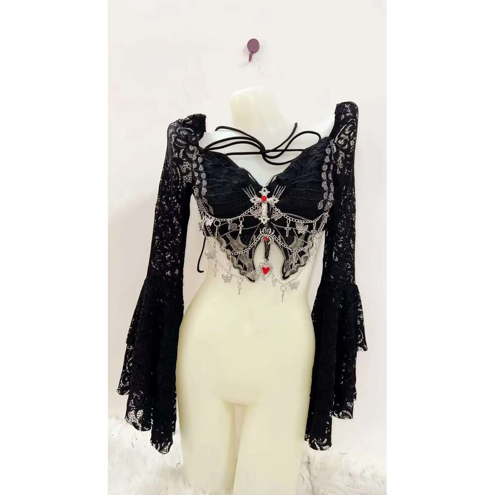 gothic Cross Tops Gothic Punk t shirt haruku fashion y2k e girl clothes sexy top