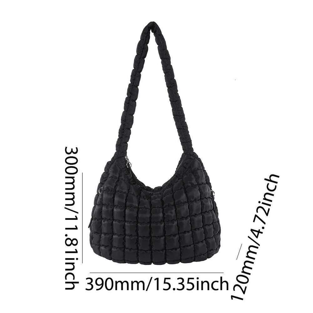 Women Cloud Hobo Large Capacity Quilted Stylish Commuting Solid Color Fashion Padded Sling Bag Puffer Shoulder Bags