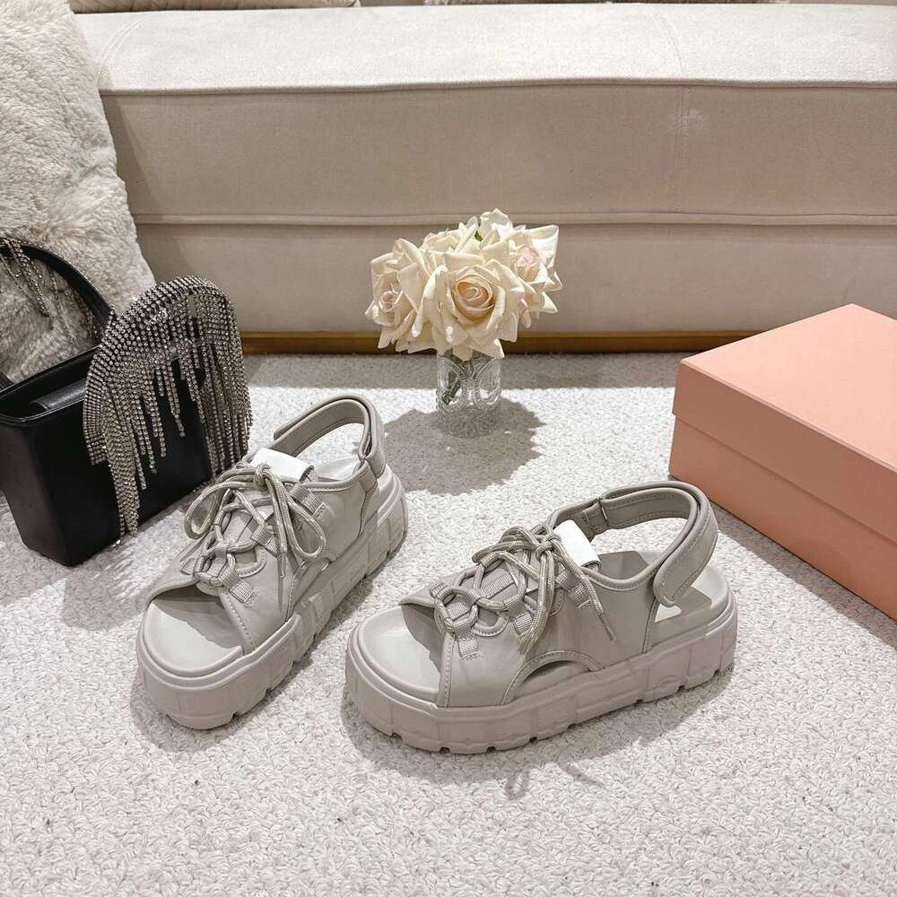 Women Sandals Flat Platform Solid Colors Summer Beach Flats Hook Loop Leisure Concise Designer Shoes Zapatillas De Mujer