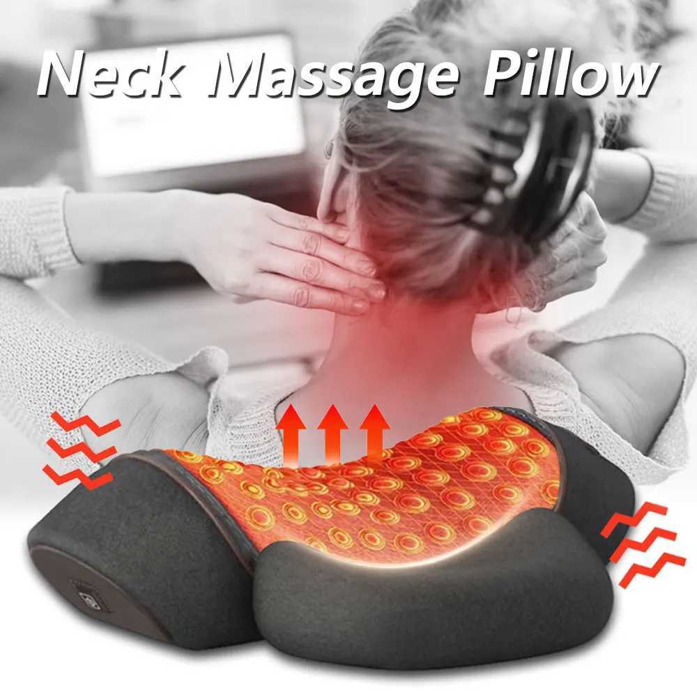 Electric Neck Massager Pillow Cervical Stretcher Heating Vibration Massage Back Traction Orthopedic Sleeping Pillows SupportW250512