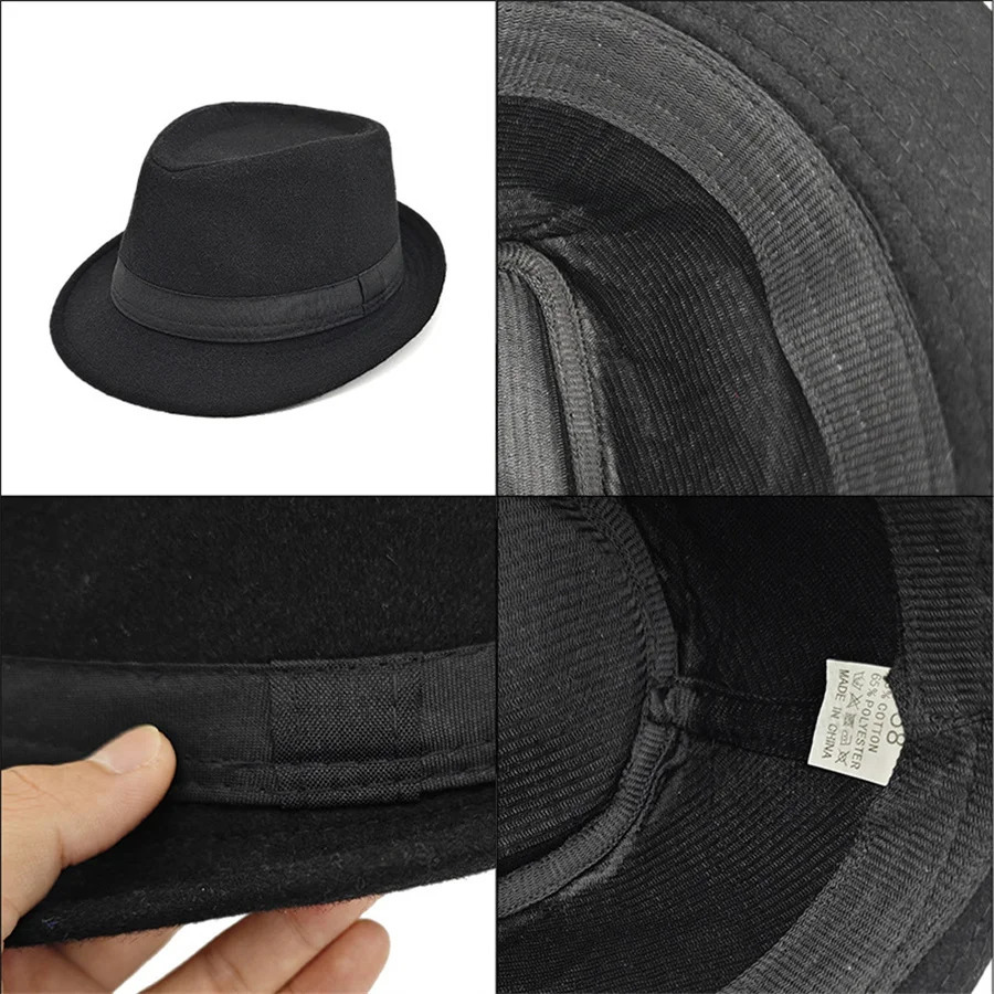 Unisex British Felt Jazz Hats For Middle Aged Men Bucket Hat Wool Fedoras Autumn Winter Gentlemen Wedding Party Magic Caps 250512