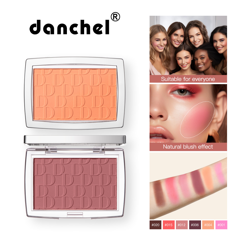 Carved Blush Plate 6-color Pink Matte Natural Versatile To Enhance The Color Blush Rouge Repair Capacity