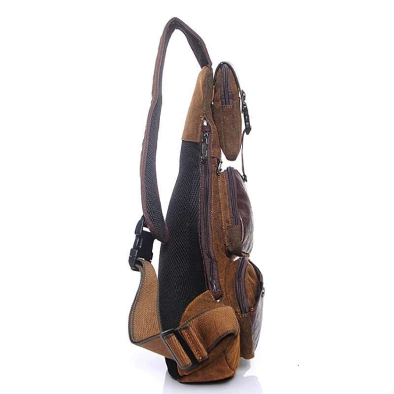 Men Cross Body Backpack Sling Chest Sport Military Tactical Half Moon Rider Travel Climb Canvas Male Messenger Shoulder Bag
