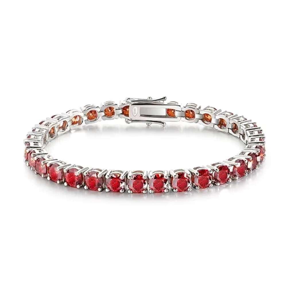 Colored Moissanite Diamond Tennis Bracelets in 3mm 4mm 5mm 6.5mm Sizes