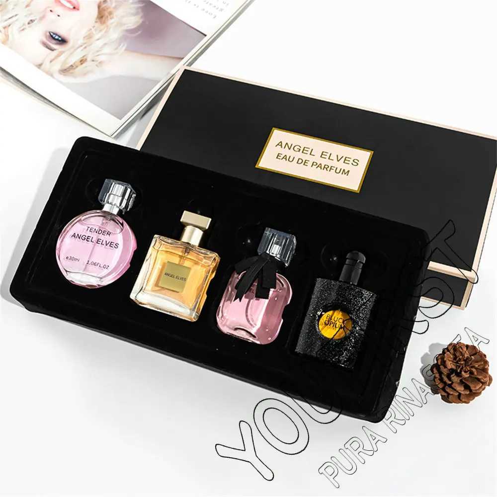 High Quality Perfume Women 120ml Perfumes Feminino Gift Box 4Pcs Set Perfume Femme Lasting Fragrance Floral Fruity Scent SprayXJ250512