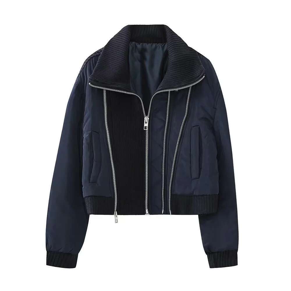 UNIZERA Autumn/Winter Product Women's New Fashion Casual Versatile Zipper Decoration Panel Pilot Jacket Coat