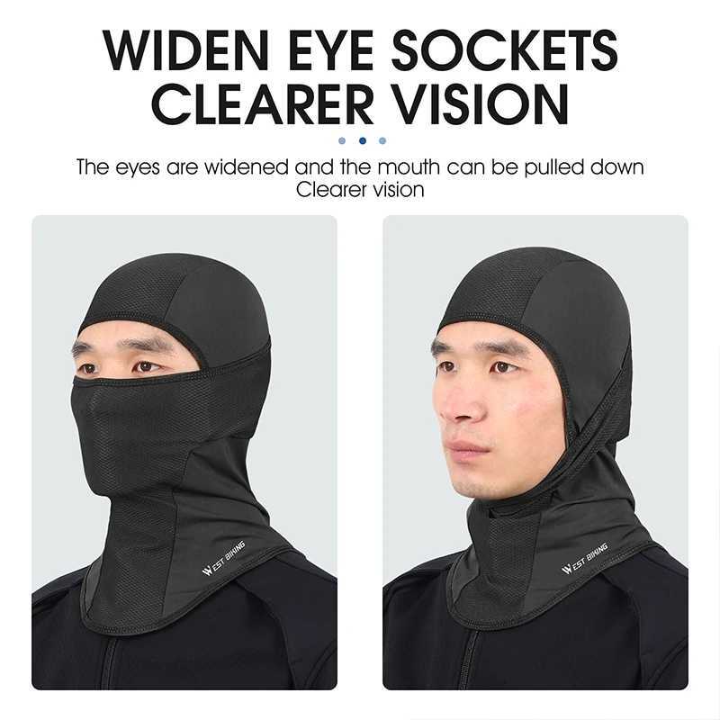 WEST BIKING Summer Cycling Headgear Ice Silk Sunscreen Men Women Full Face Mask UFR50+ Anti-UV Running Fishing Climbing ScarfW250512