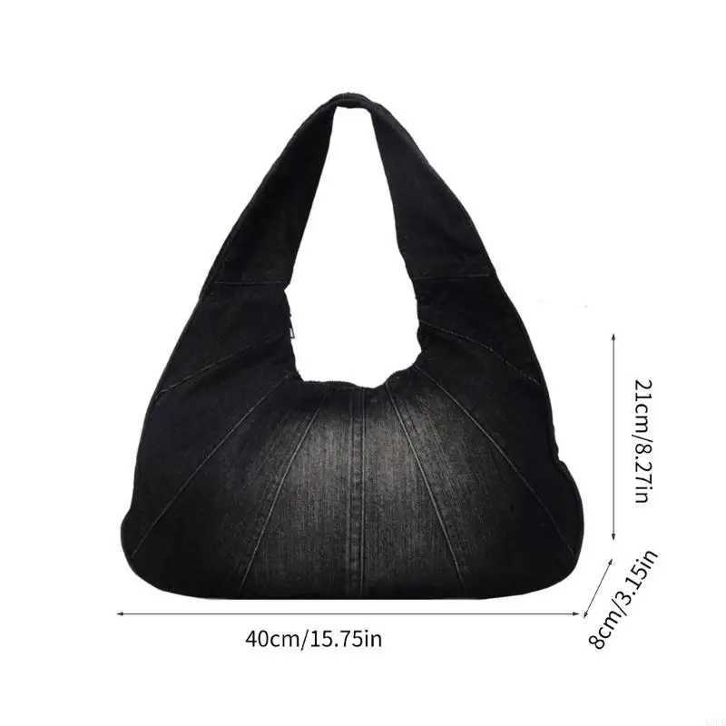 Womens Denims Armpit Bag Korean Styles Underarm Bag Fashion Handbags All-matching Shoulder Bag Shopping Dating BagW250512
