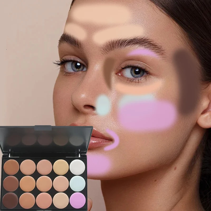 15 Colors Concealer Palette Waterproof Concealer Cream Covering Dark Circles Long Lasting Face Cosmetic Makeup 250512