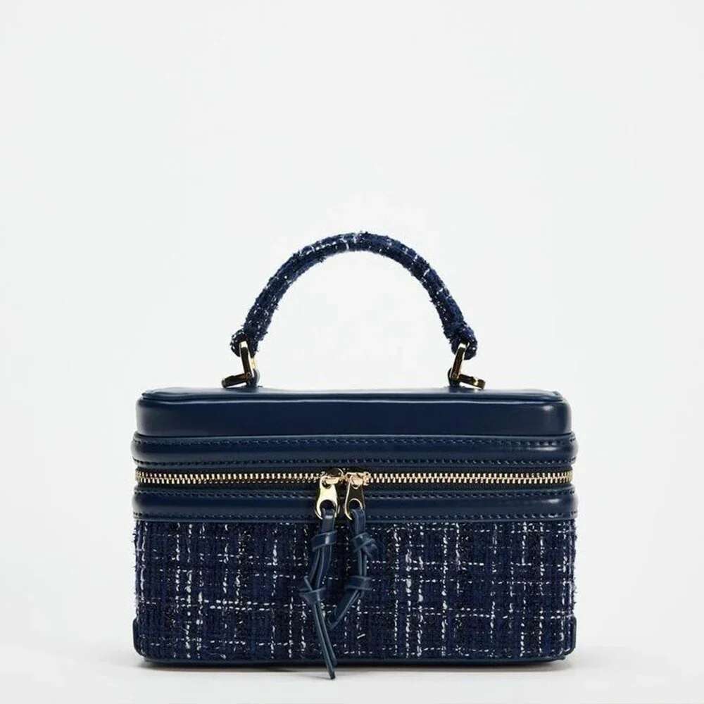Vintage Woolen Box Handbags Designer Shoulder Crossbody Bags For Women 2025 New Square Chains Sling Bag Clutch Lady