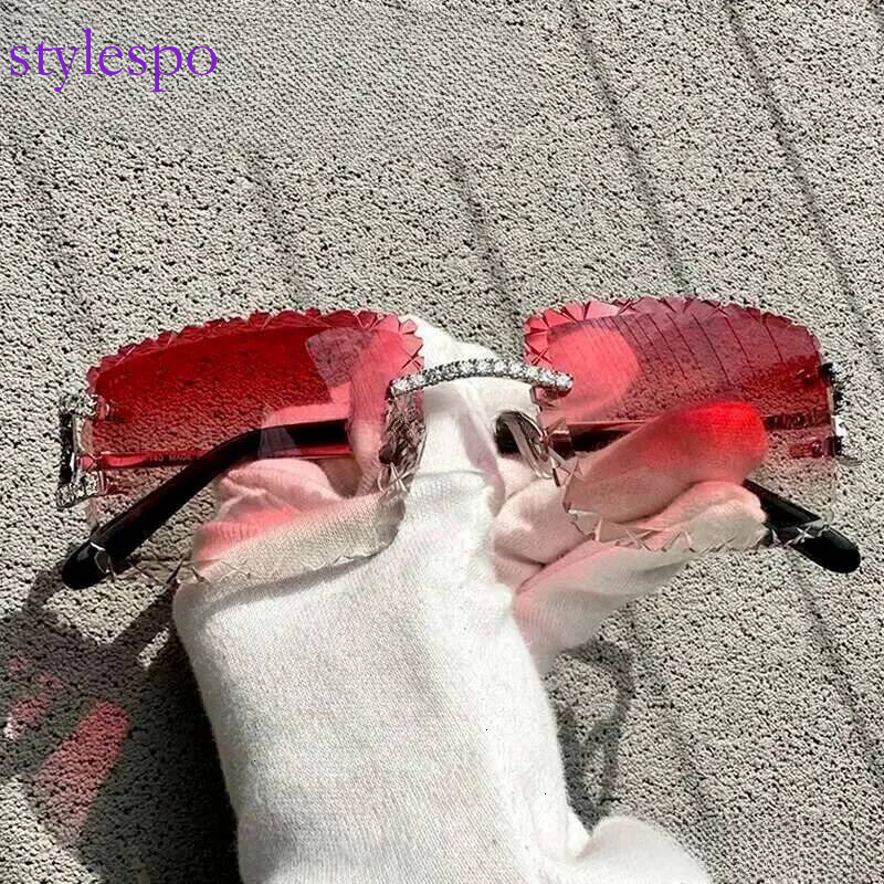 Full Moissanite Sunglasses Shark Dia Cut Wire C Designer Carter Sun Glasses Vintage Mens Decoration Eyewear FramePersonalized sunglasses
