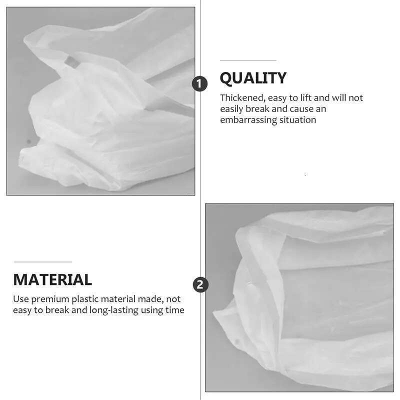 20Pcs Litter Thick Plastic Poop Bag Large Capacity Cat Toilet Pouch Drawstring Hygiene Pet Products