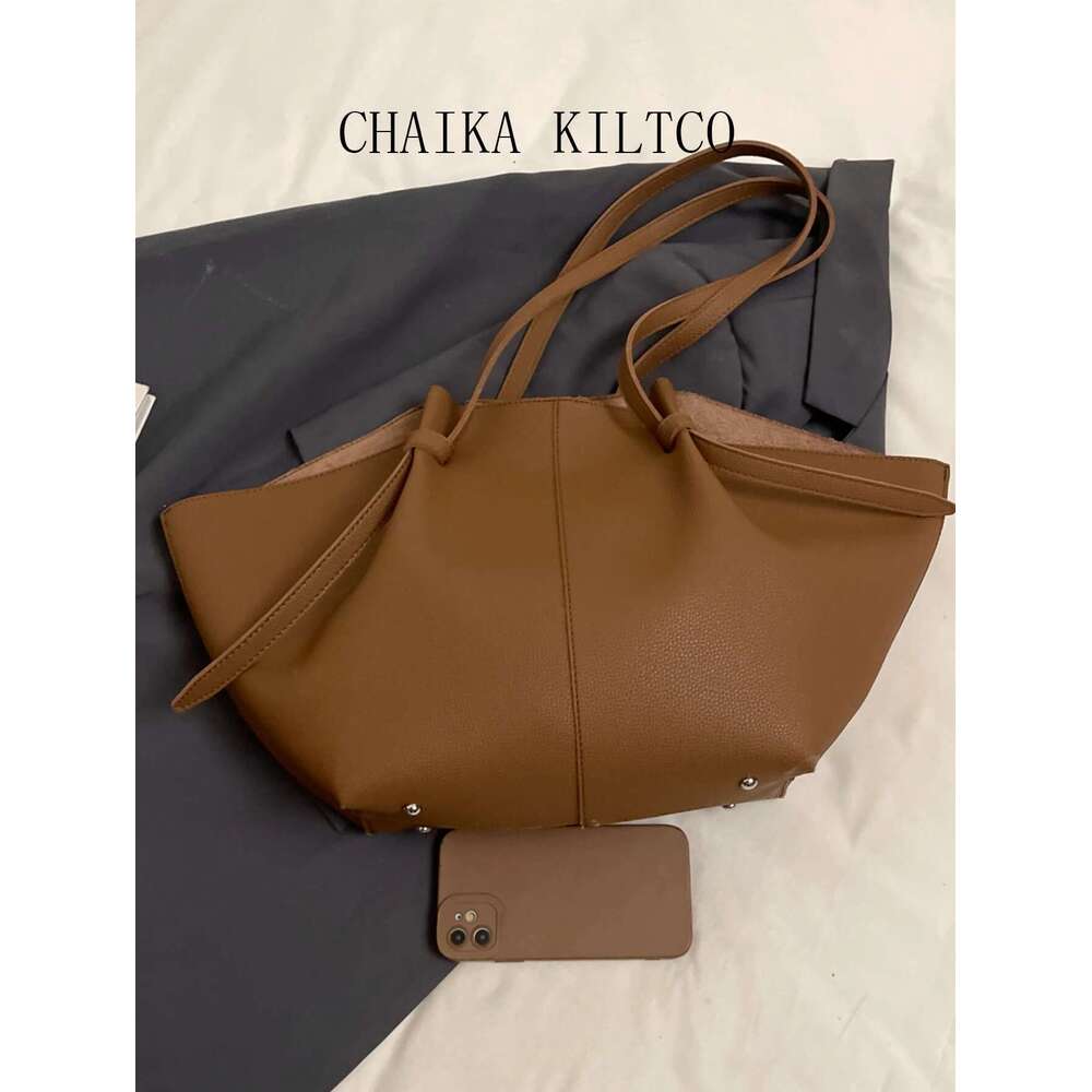 CHAIKA KILTCO Large Capacity Tote For Women 2025 New Trendy Fashion Lychee Pattern Simple Single Shoulder Underarm Bag
