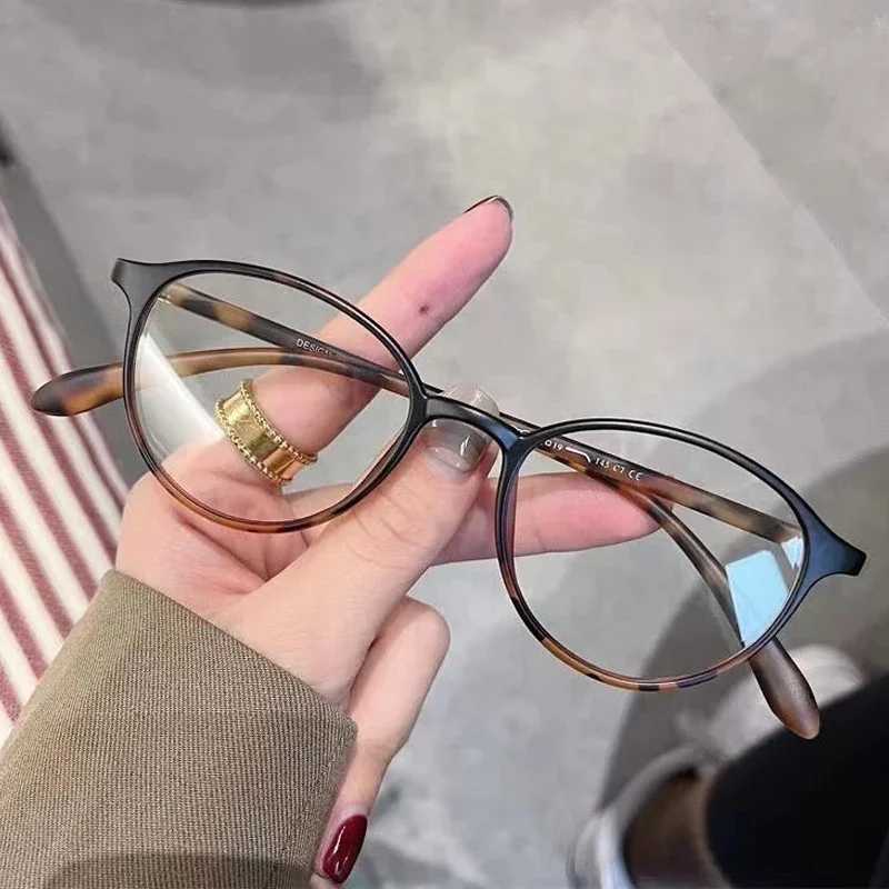 Small Frame Ladies Myopia Glasses Vintage Round Anti Blue Light Minus Eyeglasses Finished Women Mens Near Sight Eyewear Diopter W250513
