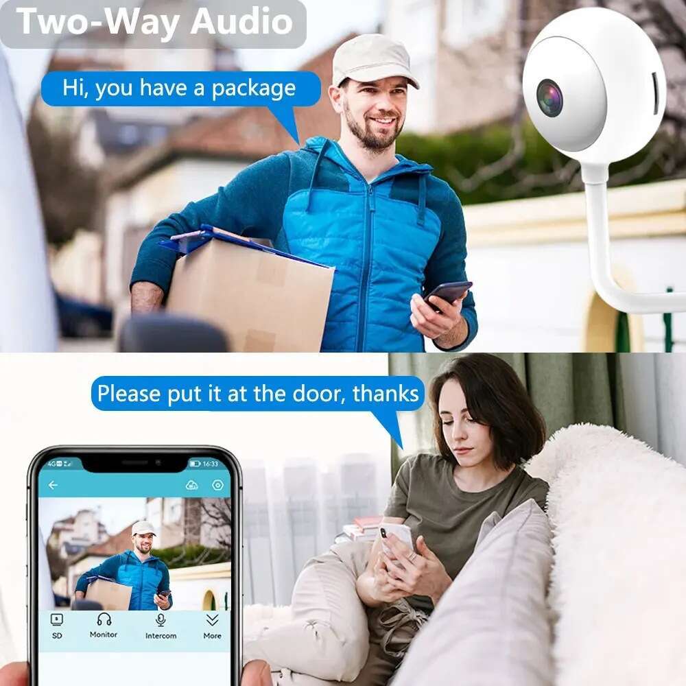 3MP Graffiti USB Light Bulb Indoor Mini WiFi Camera Smart Home Plug and Play Baby Monitoring