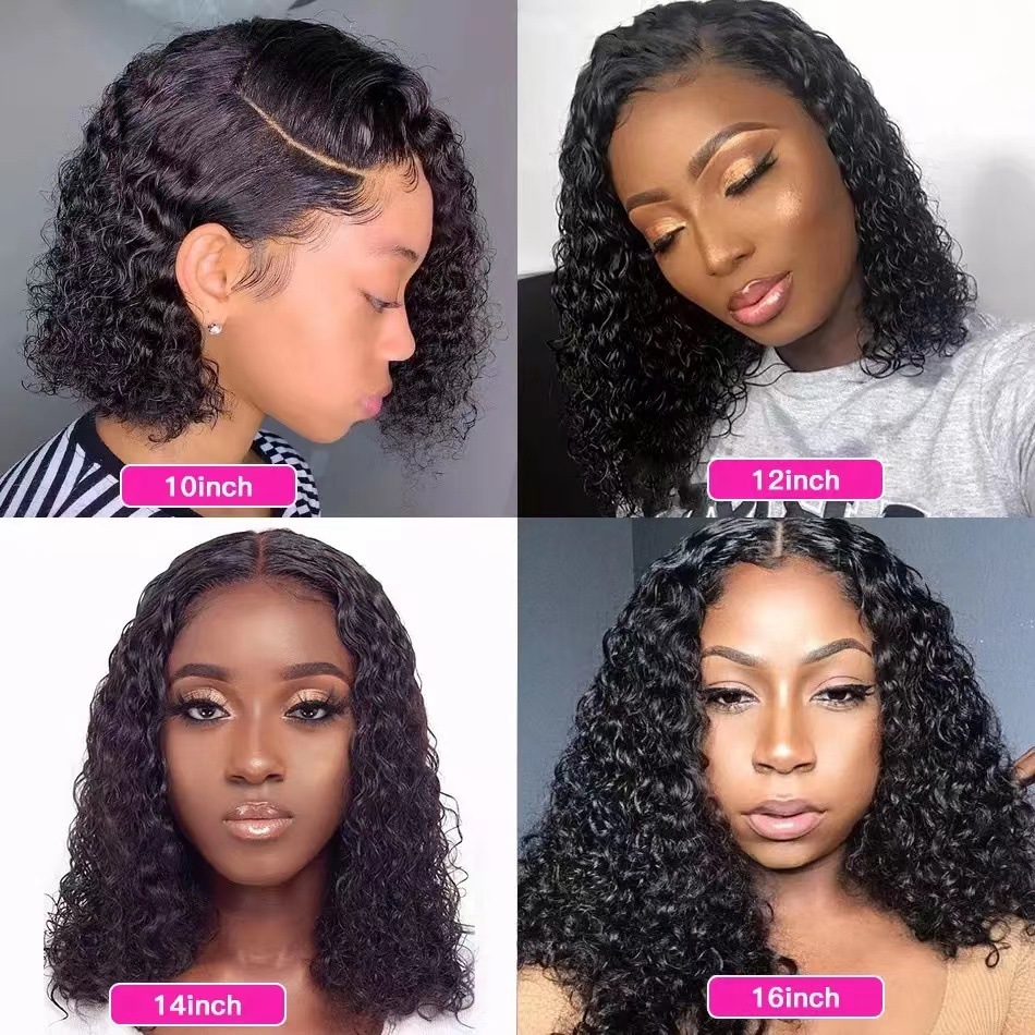 lace Front wig lace headgear womens small curly wig high temperature silk long curly wig