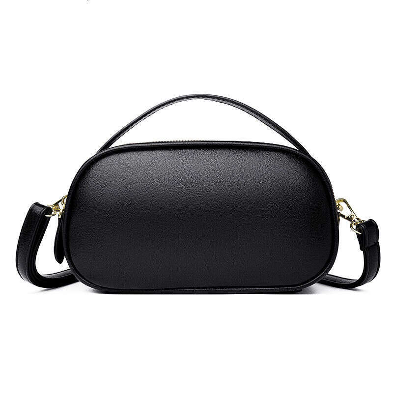 2025 Spring New Cross Shoulder Double Handheld Small Square Soft Leather Casual Women's Bag