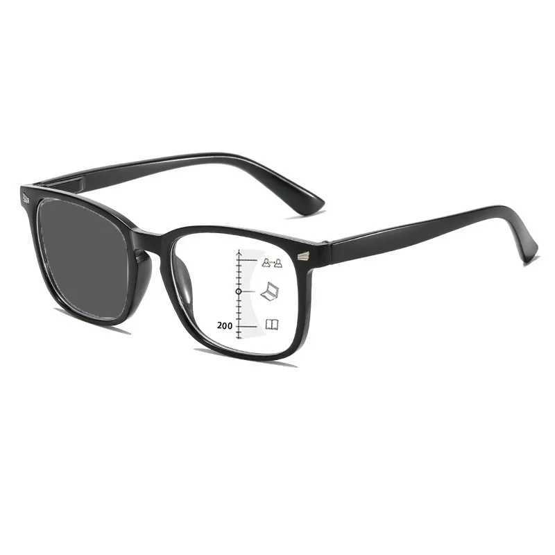 Intelligent Color Changing Near Far Sight Glasses High Definition Eye Protection Photochromic Goggle Uinsex Multifocal Eyeglasses W250513
