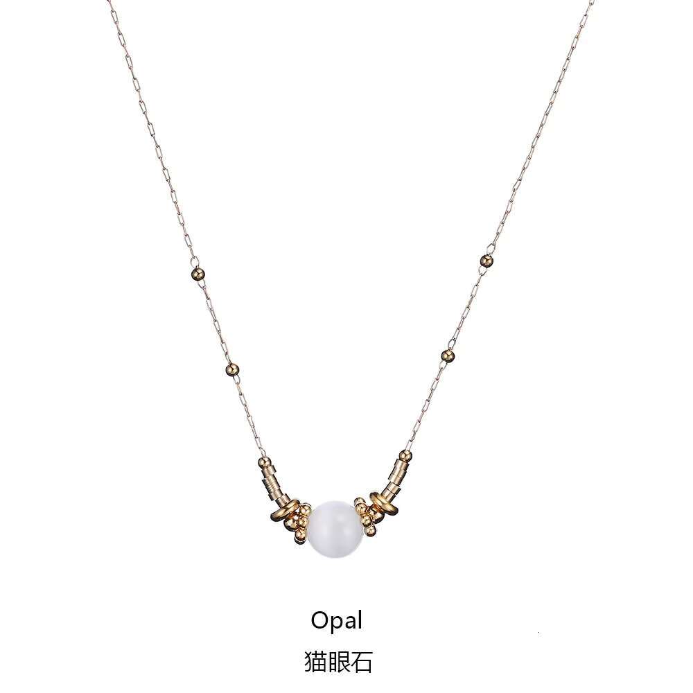 Hot Sale Wholesale Stainless Steel Natural Stone Fashion Jewelry Pendant Necklace for Women