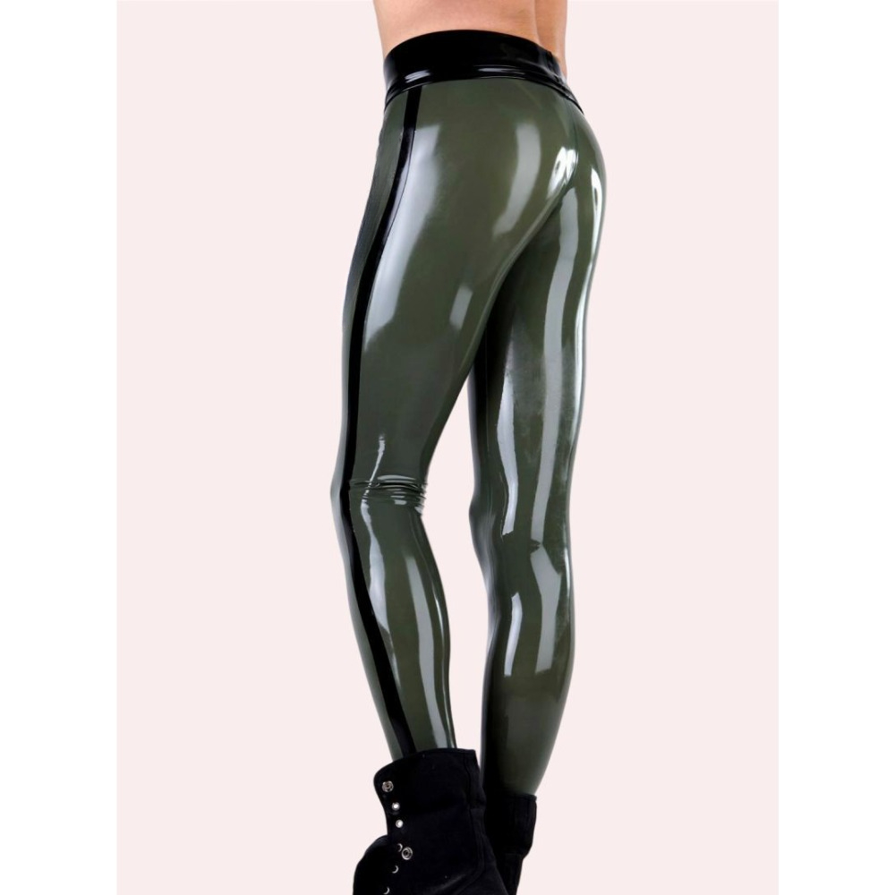 latex leggings men eurocat suits latex trousers rubber fetish customised clubwear cosplay wetlook Latex Leggings Fitness