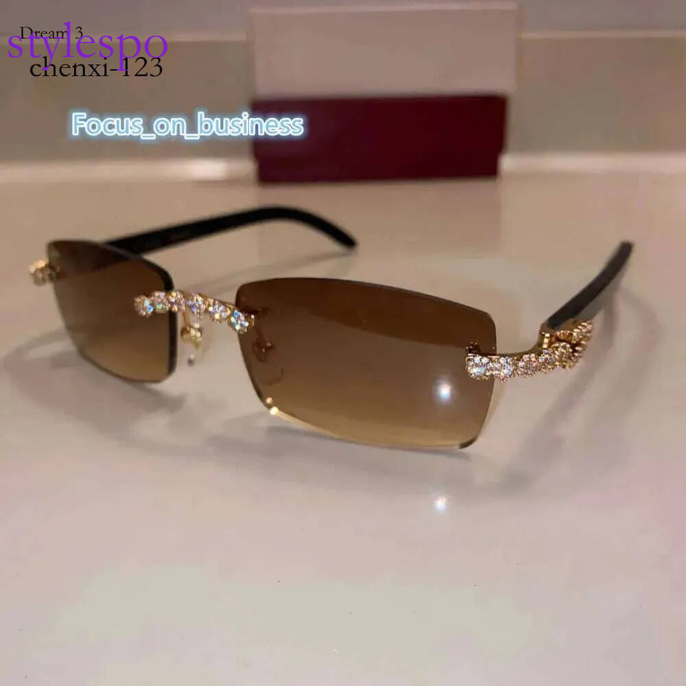 iced out rimless sunglasses detroit style black buffs bussed down hip hop glasses for rappers personalised