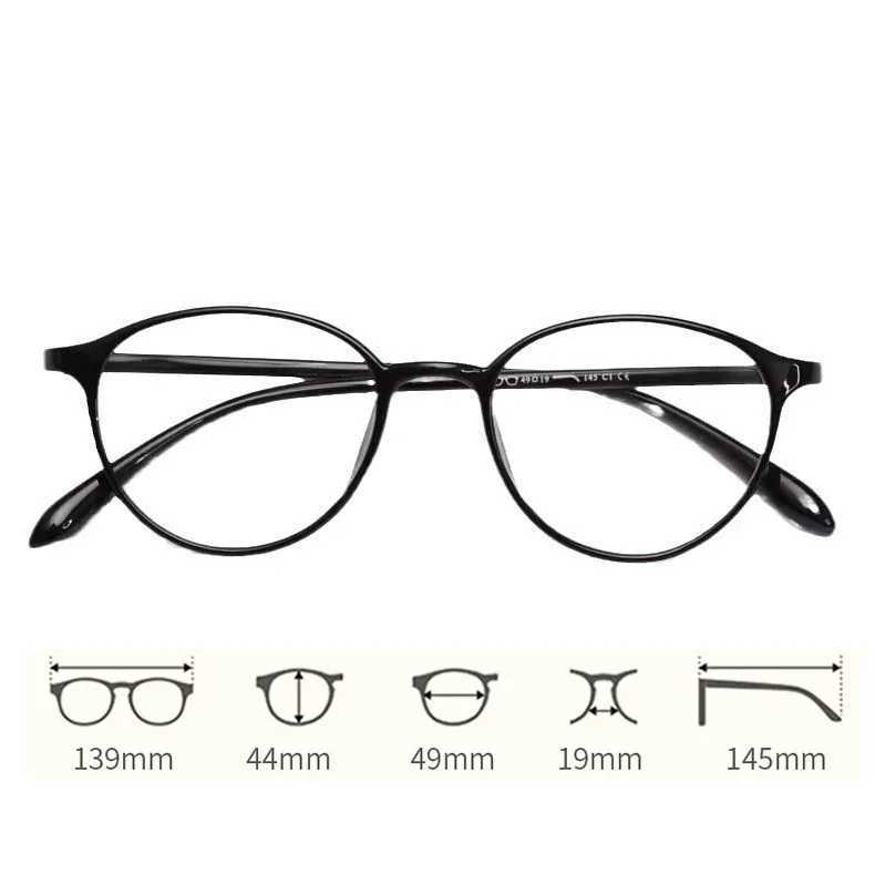 Small Frame Ladies Myopia Glasses Vintage Round Anti Blue Light Minus Eyeglasses Finished Women Mens Near Sight Eyewear Diopter W250513