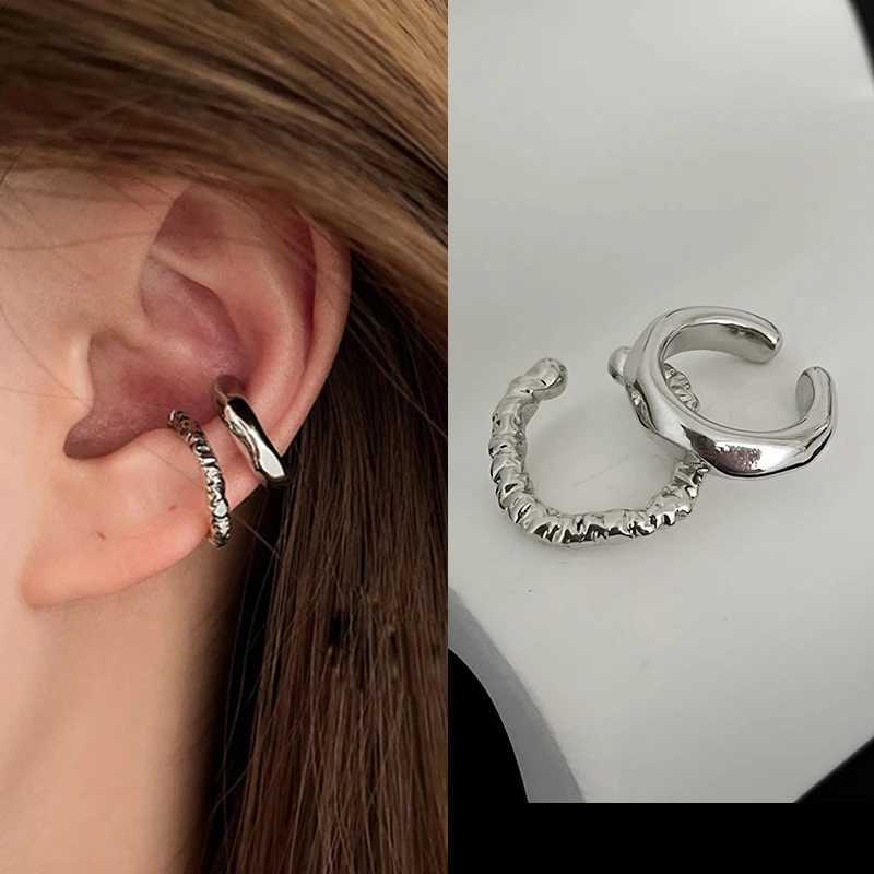 Punk Irregular Geometric Ear Cuff Earrings for Women Non-Piercing Metal Ear Clip Earring Fake Cartilage Fashion Jewelry Party Y250510