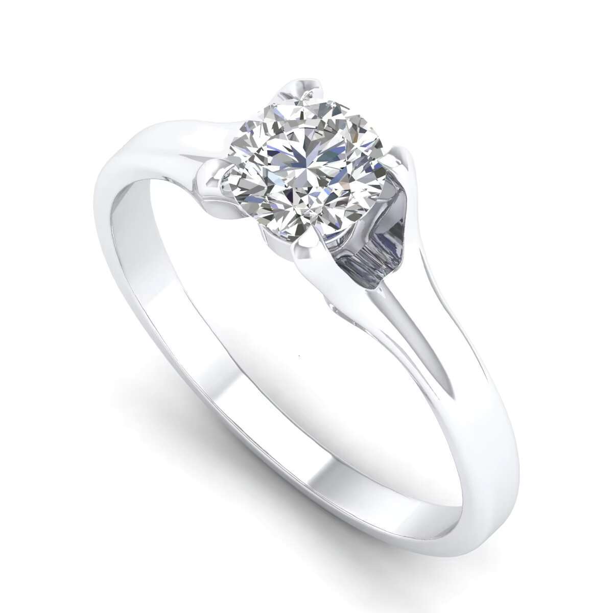 REYES 925 Sterling Silver Round Cut 1 Ct GRA Certified Moissanite Fine Jewelry for Women Best Selling Engagement Gift Rings