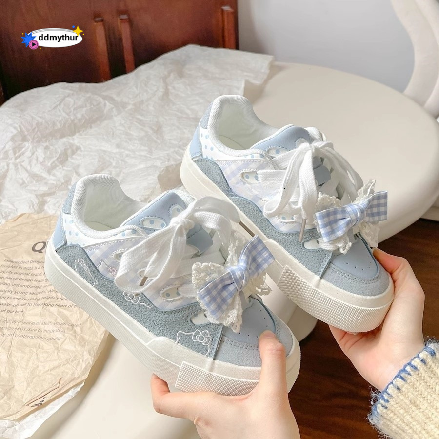 2025 Fashion Dopamine Bread Splicing Middle High School Students Sports and Leisure Female Board Shoes ddmythur