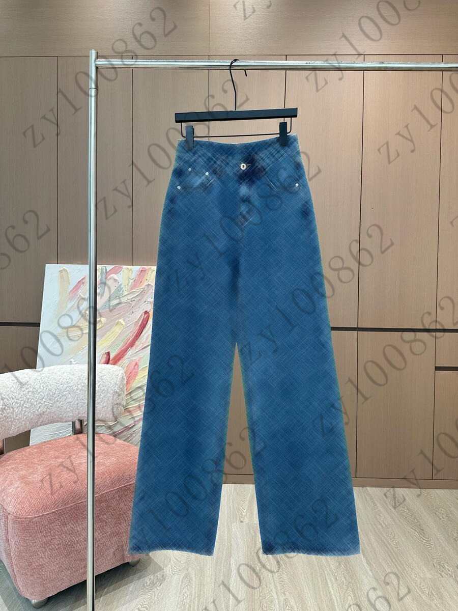 Brand Jeans Women Jean designer pants denims pants Fashion embroidery LOGO jeans vacation denims trousers High waist straight wide-leg pants May 10 c477