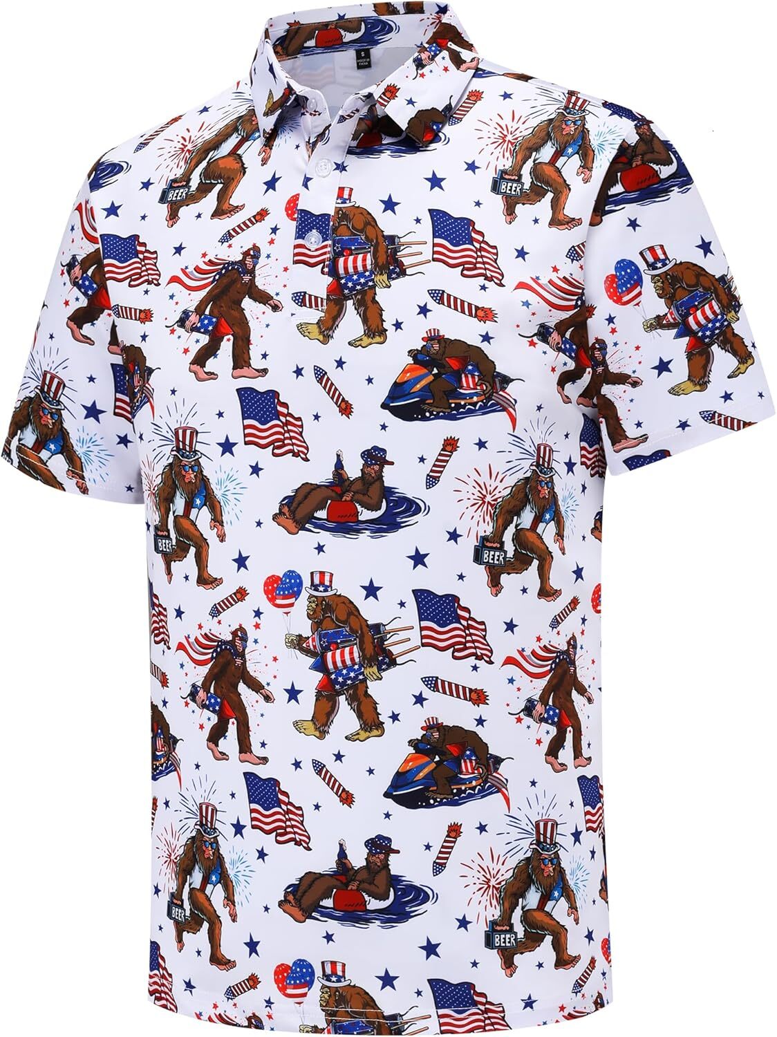 Mens Polo shirt Mens Golf Polo Shirts Short Sleeve Performance Moisture Wicking Dry Fit Casual Print Funny Golf fashion
