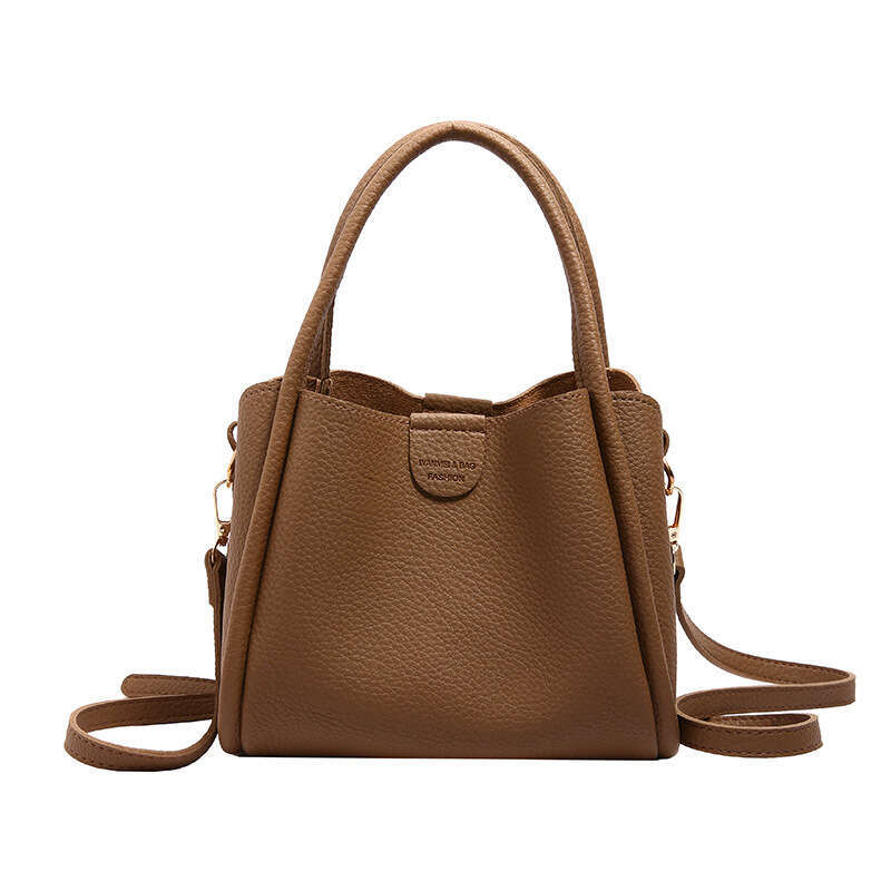 Litchi pattern hand-held bucket for women 2025 new Korean version, popular live streaming, high-end single shoulder crossbody bag