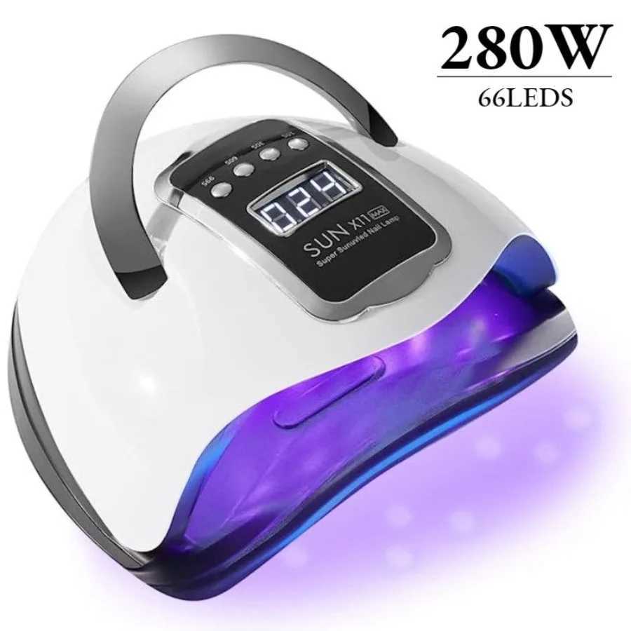 SUN X MAX UV LED Nail Lamp for Manicure 280W Gel Polish Drying Machine with Large LCD Touch Professional Smart Nail Dryer W250513