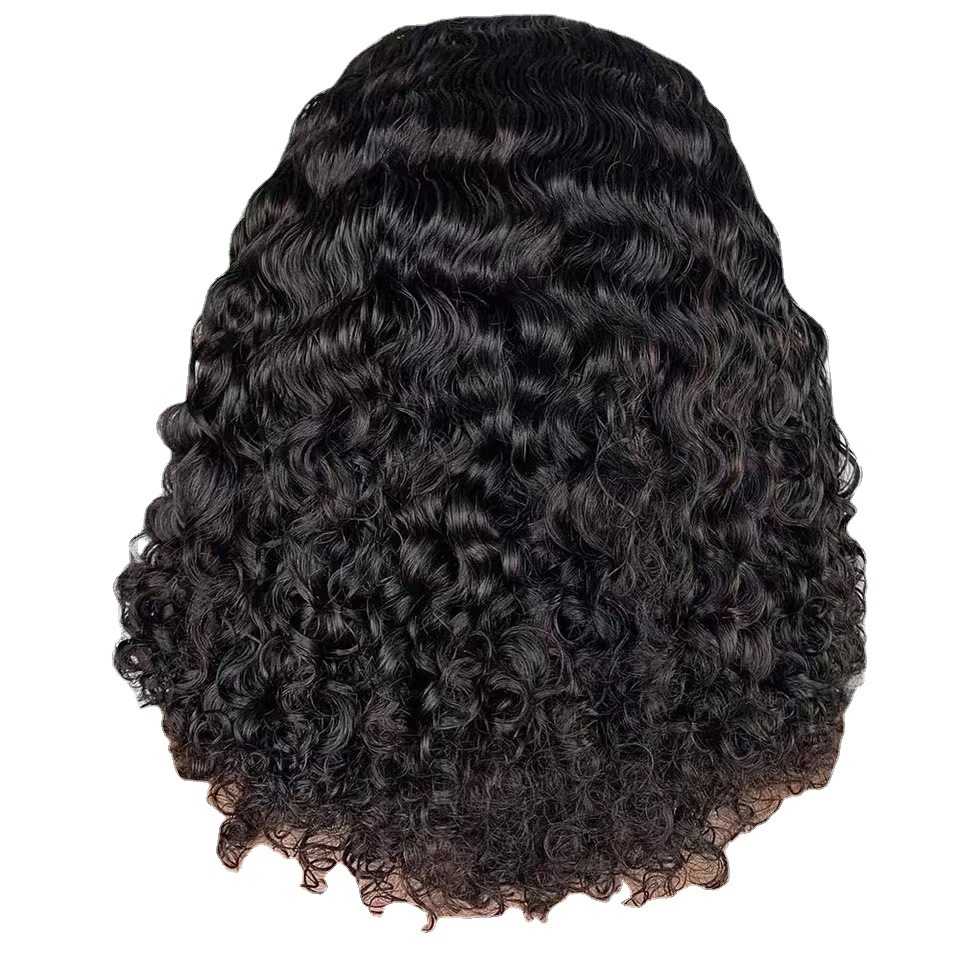New 2024 Line Front Lace Wig Medium Split Small Roll Explosive Head Chemical Fiber Wig Headpiece Cover