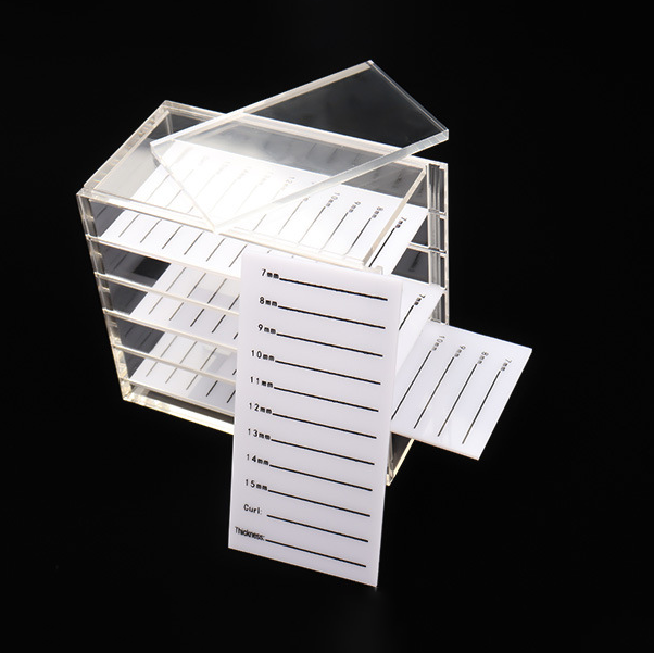 Five-layer Transparent Acrylic Grafting Eyelash Storage Tool Box With Scales