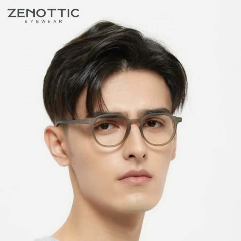 ZENOTTIC Fashion Round Prescription Glasses Men Circular Myopia Eyewear Women Hyperopia/Progressive Optical Eyeglasses W250513