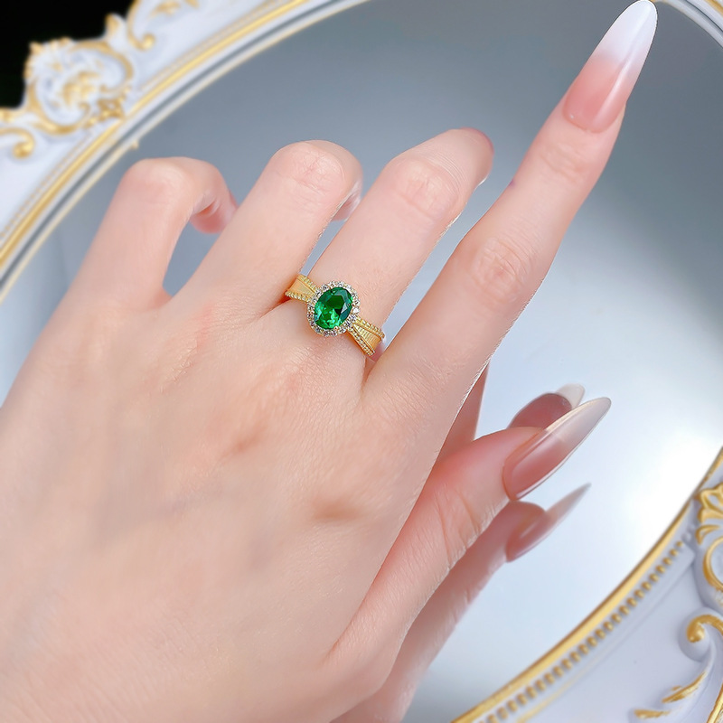 2025 Choucong Brand Handmade Elegant Stunning Luxury Jewelry 100% Real 925 Sterling Silver Oval Cut Emerlad Lab Moissanite Diamond Party Lady Wedding 