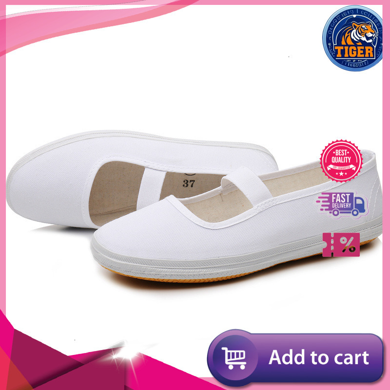 Ddmytiger White Ball Canvas Student Dance Performance Running Competition Shoes Martial Arts Tai Chi Morning Exercise Outdoor Shoes