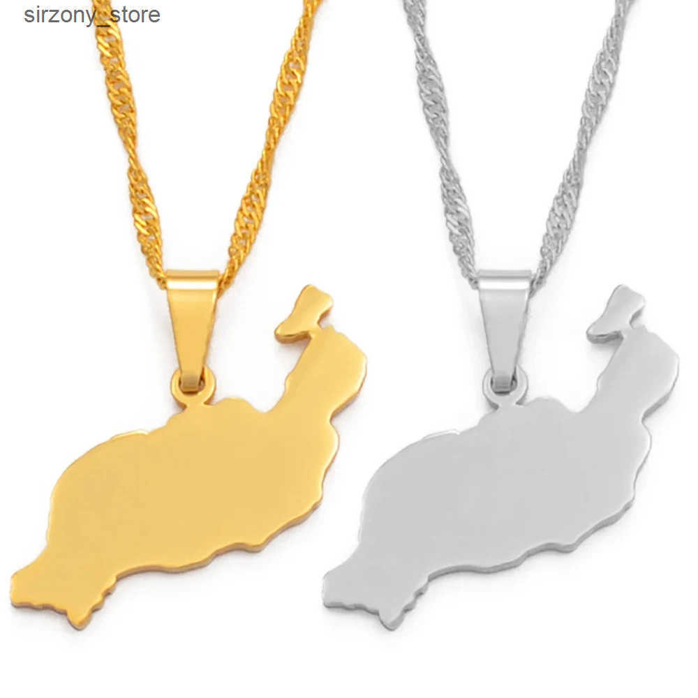 Spain Canary Islands Tenerife/Gran Canaria/Fuerteventura/La palma/Lanzarote Map Pendant Necklaces Women Girl Jewelry #120121 z250513VBVA