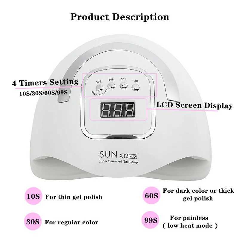 SUN X2MAX UV LED Nail Lamp For Fast Gel Polish Dryer Machine 66leds UV Light for Nails UV LED Manicure Salon Lamp Tools W250513