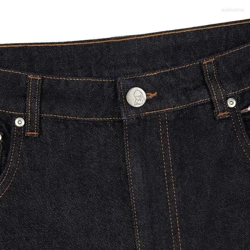 Men's Jeans Y2K Goth Vintage Plum Blossom Embroidery Harajuku Pattern Denim Fabric Wide Leg Pants American Style Men Women Street Wear