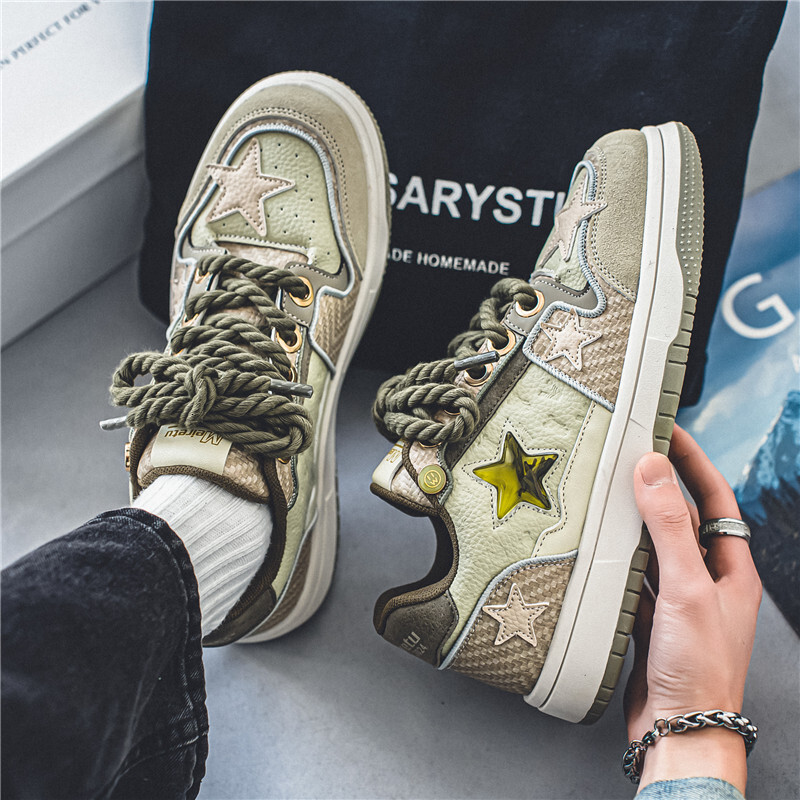 Star Board Shoes China Chic New Tea Design Versatile Casual Shoes Men And Women Couples Low Top Thick Bottom Tide Ddmysaturn